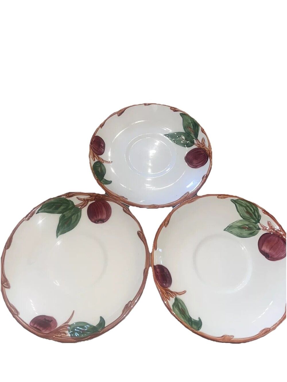 Vintage APPLE By FRANCISCAN 5.5 Inch Salad Dessert Plates Set Of 3